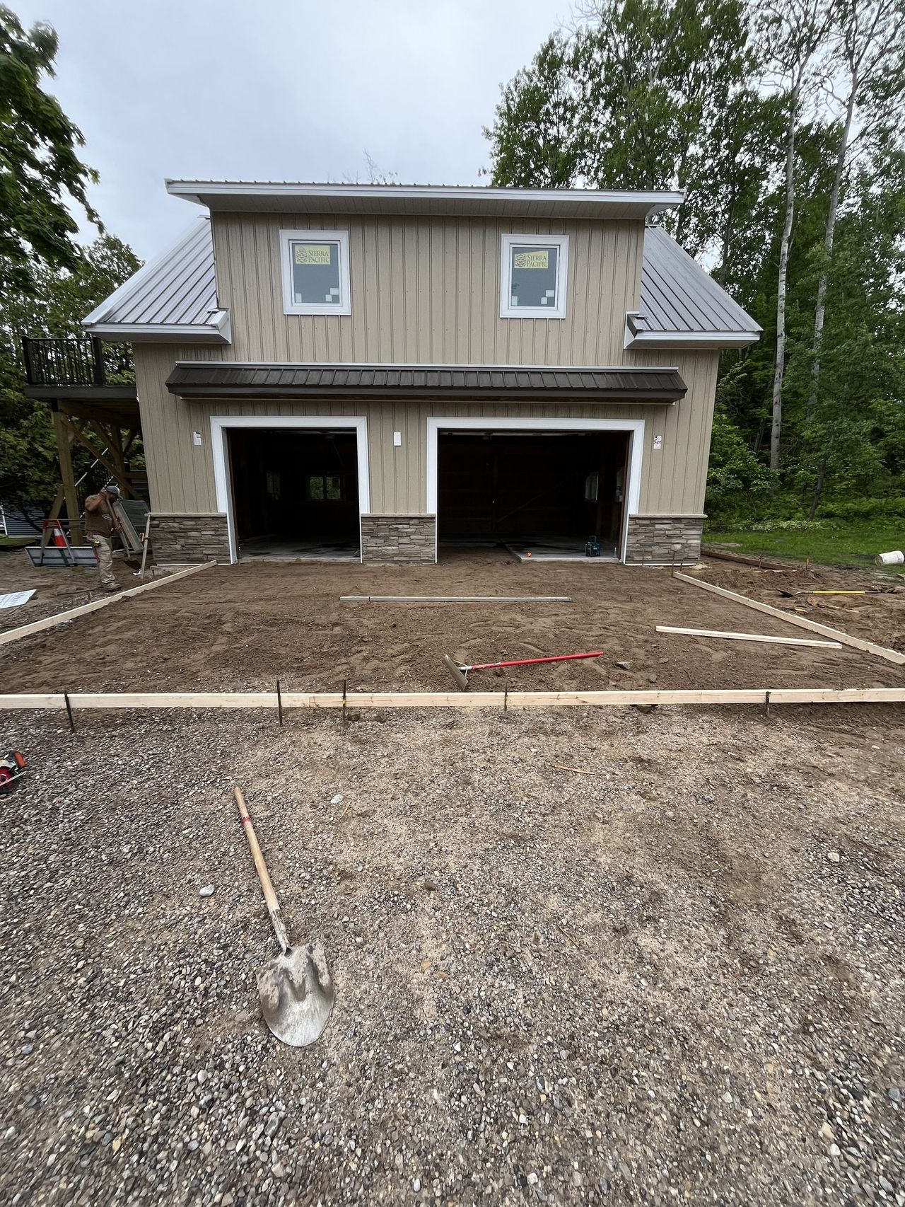 Finished pole barn and gravel apron by OARA near Fargo, ND
