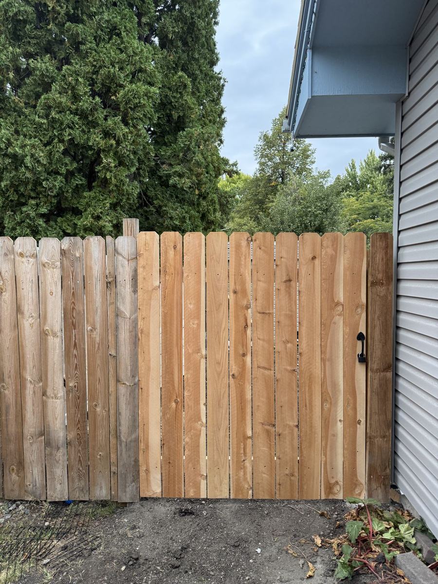 New cedar privacy fence